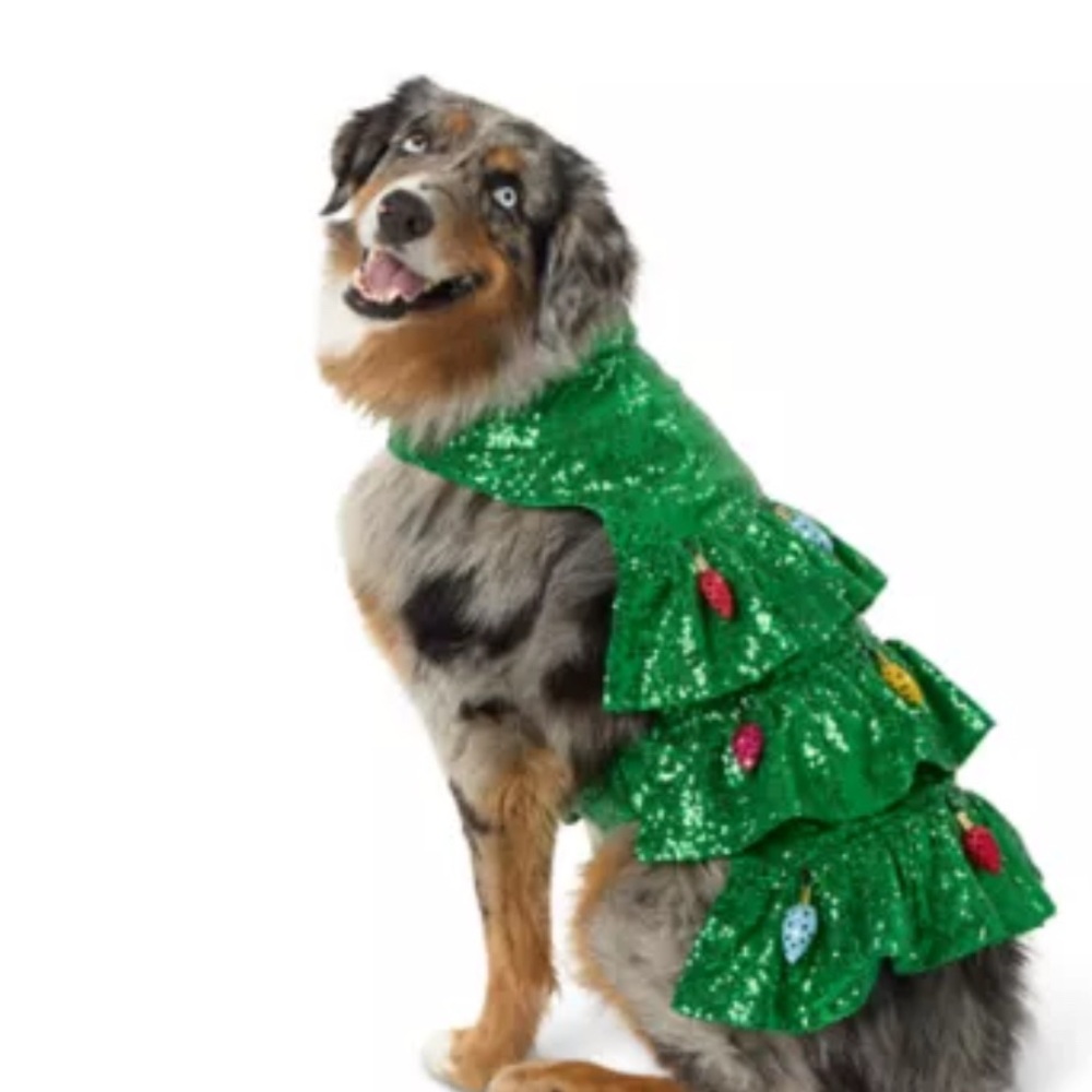 Christmas tree dog costume (large)